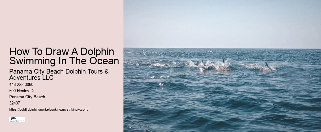 How To Draw A Dolphin Swimming In The Ocean
